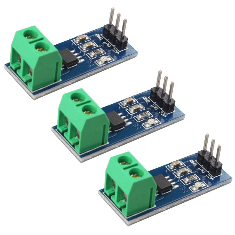 HALJIA ACS712 30 A Analog-Sensor-Modul ACS712ELCTR-30A, kompatibel mit Arduino, 3 Stück von HALJIA