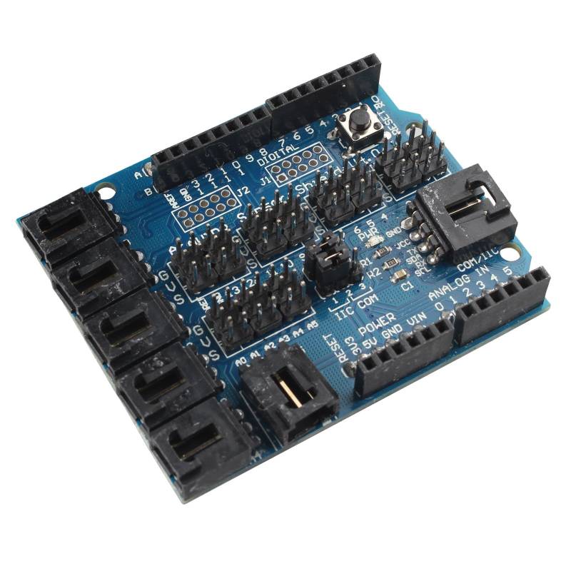 HALJIA Sensor Shield V4 Digital-Analog-Modul Servo Motor Interface Kompatibel mit Arduino UNO MEGA Duemilanove von HALJIA