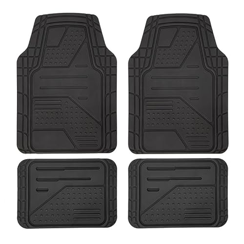 Maßgeschneiderte Auto-Gummi-Fußmatten, für Hyundai ix25 2015-2023 Perfekte Passform und Schutz für Ihren Fahrzeugboden, Schützen Boden Zubehör,A-BLACK von HALOUJQK