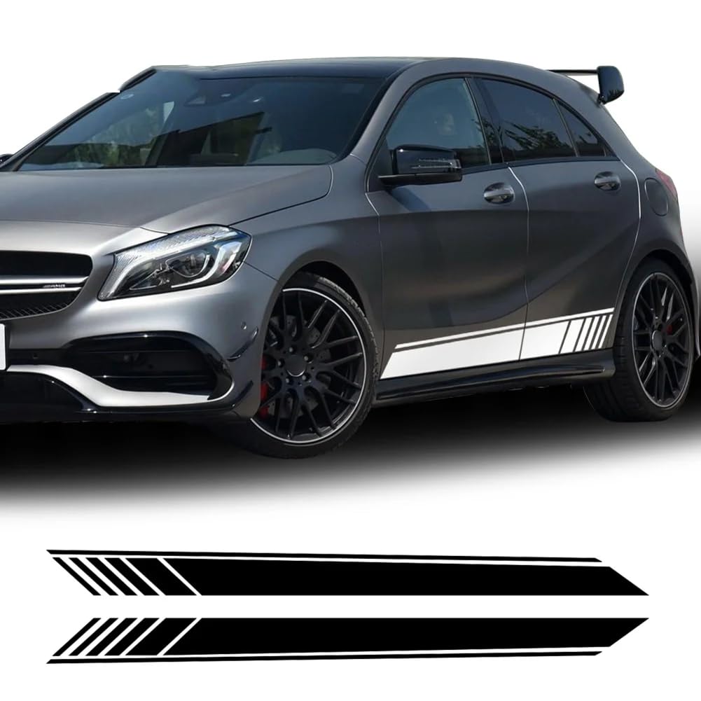 Seitenschweller Racing Stripe Vinyl Aufkleber Aufkleber, für Mercedes Benz W176 A Klasse A180 A200 A250 A45 AMG von HALOYWB