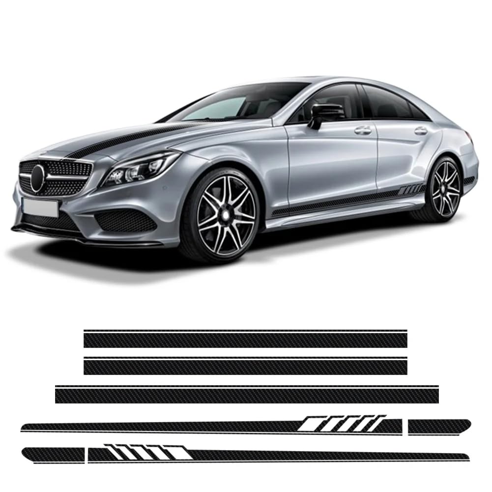 Tür Seitenstreifen Rock Aufkleber Aufkleber, für Mercedes Benz CLS Klasse W219 C219 W218 C218 X218 C257 CLS63 AMG Zubehör von HALOYWB