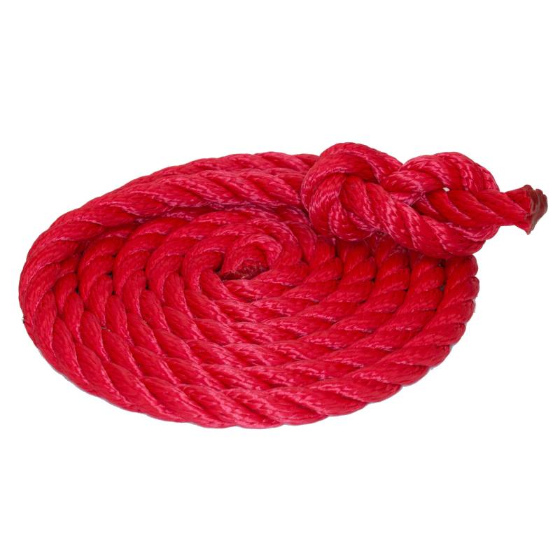 Tauwerk 12mm - Farbe: rot 3-litzig gedreht Leine Schnur Festmacher Rope Tau Seil Allzweckseil Reepschnur Lirolen-Tauwerk PP-Multifil, 3-schäftig gedreht (Länge 30mtr.) von HAMBURGER TAUWERK-FABRIK EST. 1901