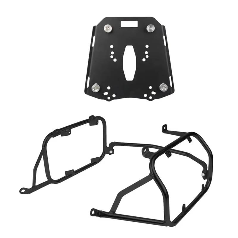 Gepäckauflage Für CFMOTO Für MT450 Für 450MT Für 450 MT 2024 2025 Motorrad Edelstahl Halterung Fall Gepäck Rack Gepäckregal(Black One Set) von HAMFISTB