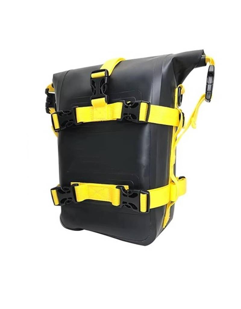 Gepäckauflage Für R1200GS Für R1250GS Universal Motorrad Rahmen Sturzbügel wasserdichte Tasche Gepäckregal(Black Yellow) von HAMFISTB