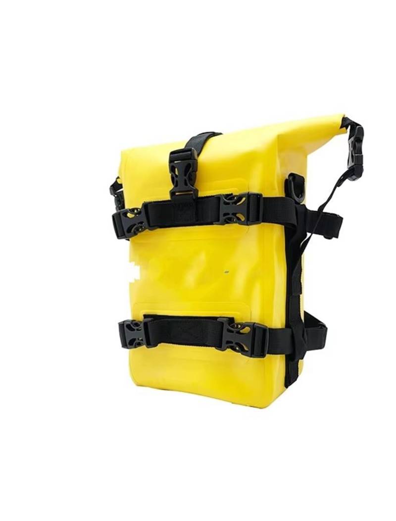 Gepäckauflage Für R1200GS Für R1250GS Universal Motorrad Rahmen Sturzbügel wasserdichte Tasche Gepäckregal(Yellow) von HAMFISTB