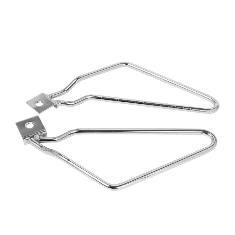 Gepäckauflage Für Sportster 883 Für Eisen Für XL883N Für Dyna Für Fat Bob Motorrad Seite Tasche Klammern Sattel Tasche Unterstützung Bars Gepäckregal(Chrome) von HAMFISTB