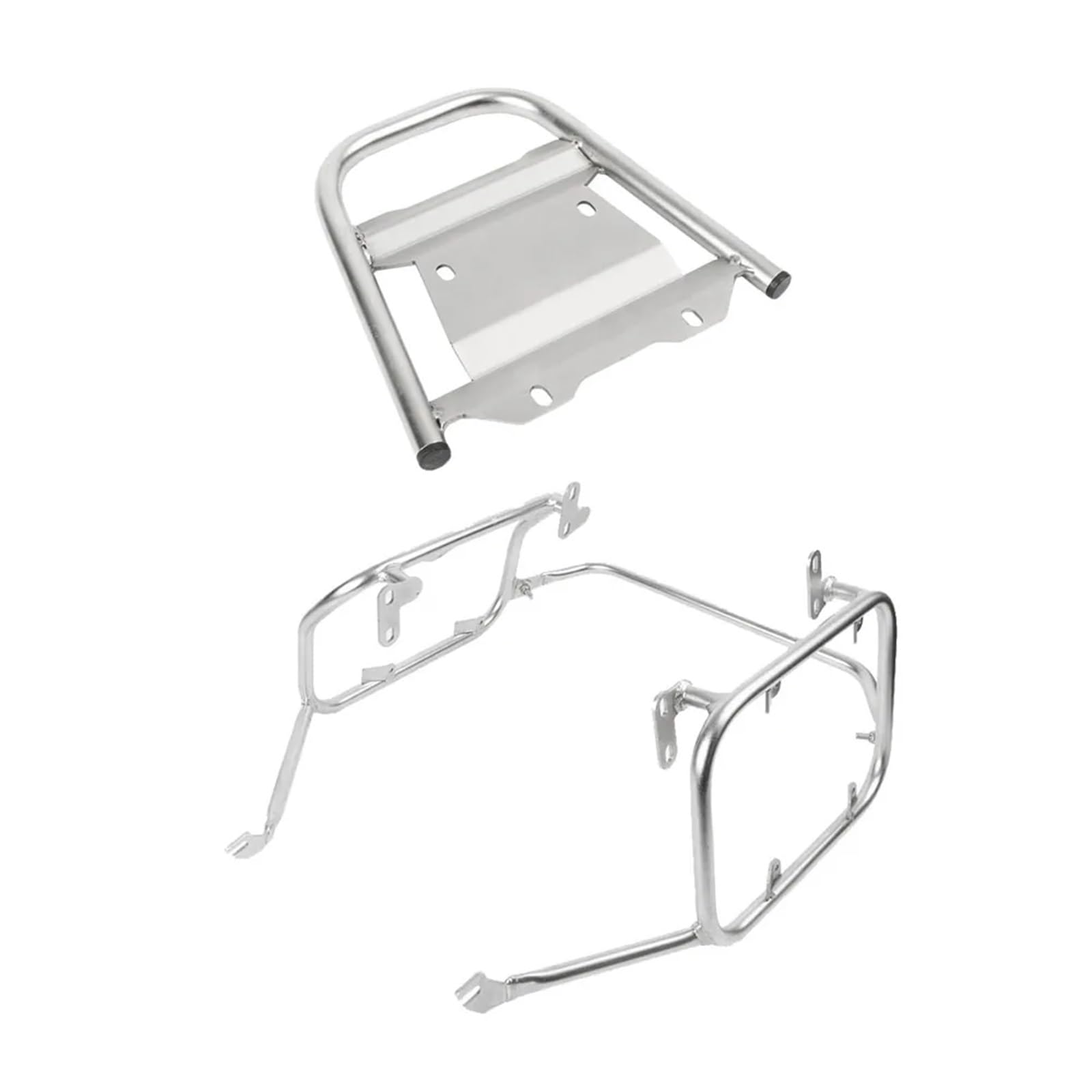 Gepäckauflage Für Suzuki Für V-Strom 1050 Für DL1050 2020 2023 Motorrad Schwanz Trunk Halterung Edelstahl Gepäck Rack Gepäckregal(Silver One Set) von HAMFISTB