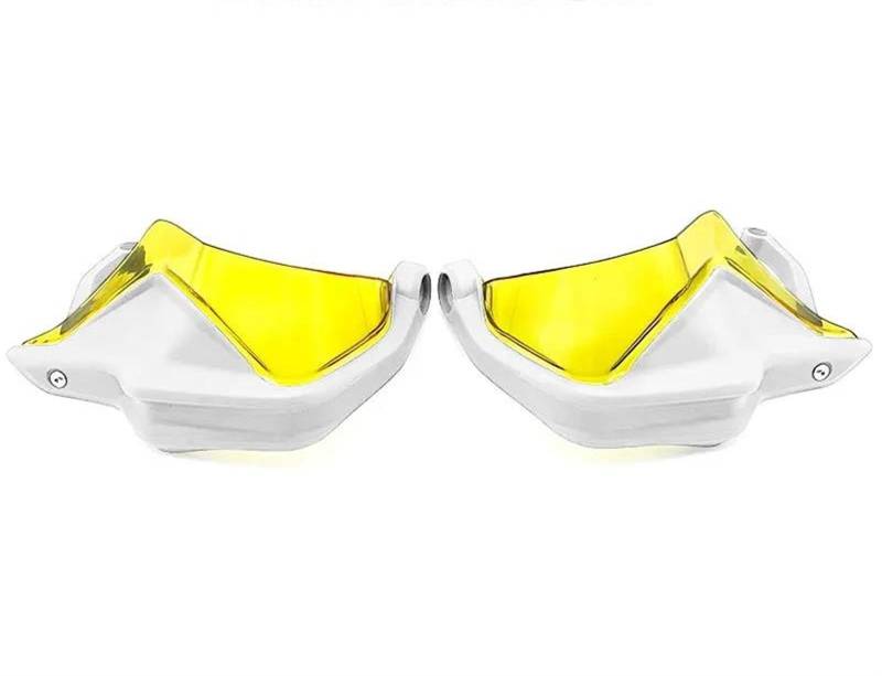 Handschützer Für R NINET Für R9T/Pure/Racer/Urban GS/Scramble 2014-2024 Motorrad Lenker Hand Schutz Windschutzscheibe Schutz Handprotektoren(White Yellow Set) von HAMFISTB