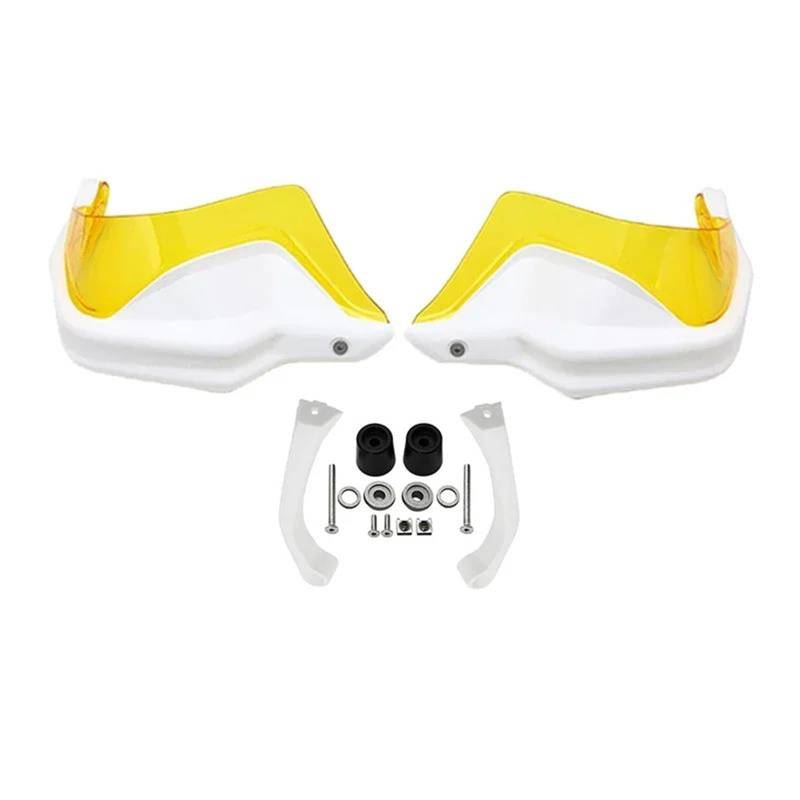 Handschützer Für R Nine T Für R NineT Für RNINET Für R9T Racer Urban G/S Scrambler 2017-2023 Motorradlenker Handschützer Windschutz Handprotektoren(White Yellow Set) von HAMFISTB