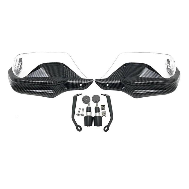 Handschützer Für Suzuki Für DL250 Für V-Strom Für DL 250 Für VStrom Für VStrom250 Für GW250 2017-2021 Motorrad Lenker Hand Guards Wind Protector Handprotektoren(Carbon Clear Set) von HAMFISTB