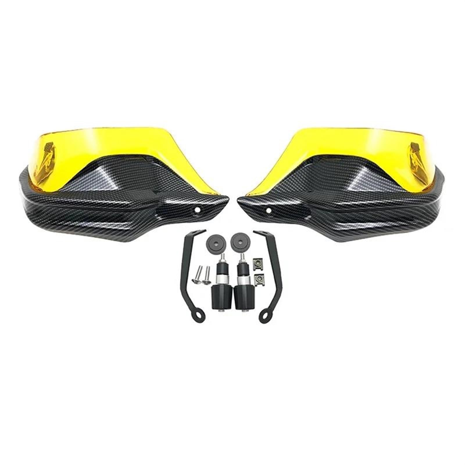 Handschützer Für Suzuki Für DL250 Für V-Strom Für DL 250 Für VStrom Für VStrom250 Für GW250 2017-2021 Motorrad Lenker Hand Guards Wind Protector Handprotektoren(Carbon Yellow Set) von HAMFISTB