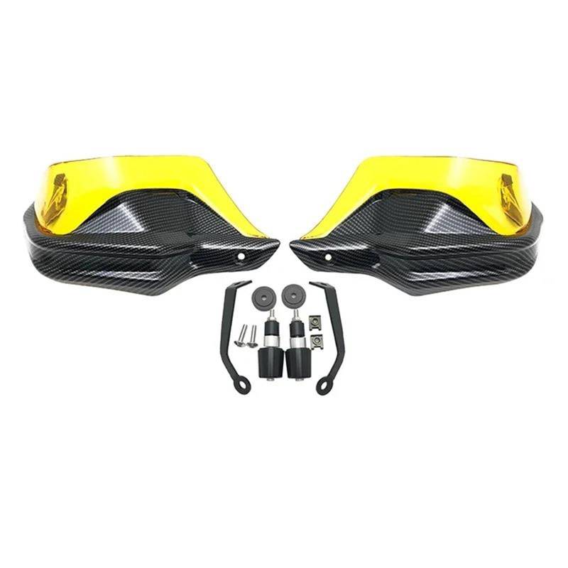 Handschützer Für Suzuki Für DL250 Für V-Strom Für DL 250 Für VStrom Für VStrom250 Für GW250 2017-2021 Motorrad Lenker Hand Guards Wind Protector Handprotektoren(Carbon Yellow Set) von HAMFISTB