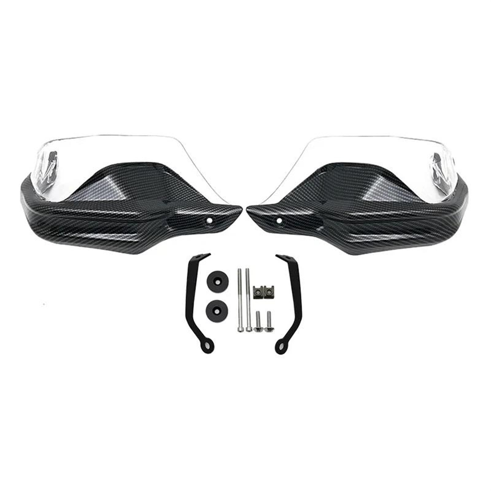 Handschützer Für TRANSALP750 Für XL750 Für TRANSALP 750 Motorradlenker Handschützer Windschutz Handprotektoren(Carbon Clear Set) von HAMFISTB