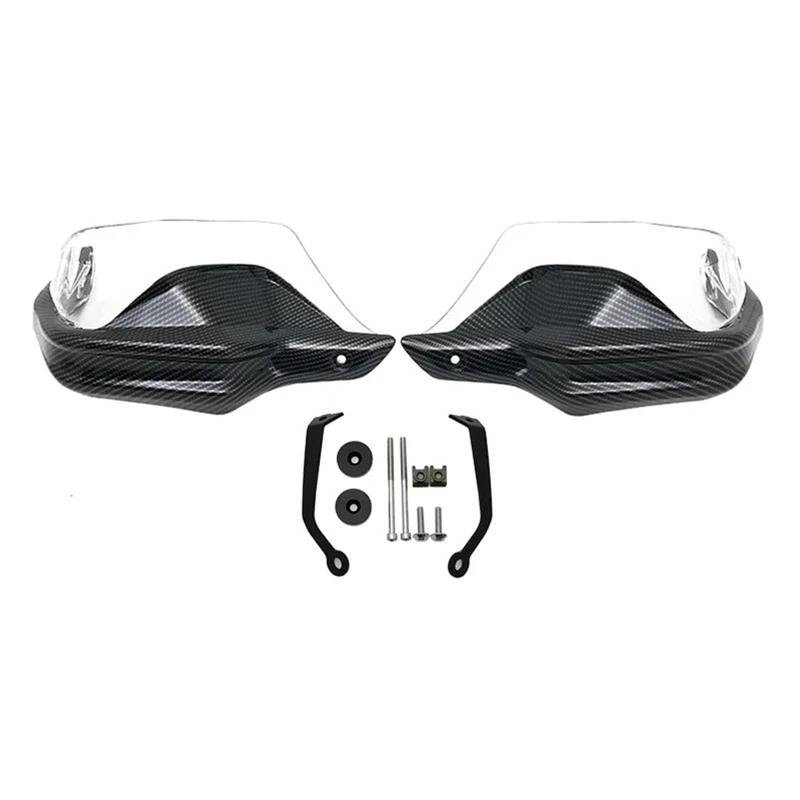 Handschützer Für TRANSALP750 Für XL750 Für TRANSALP 750 Motorradlenker Handschützer Windschutz Handprotektoren(Carbon Clear Set) von HAMFISTB