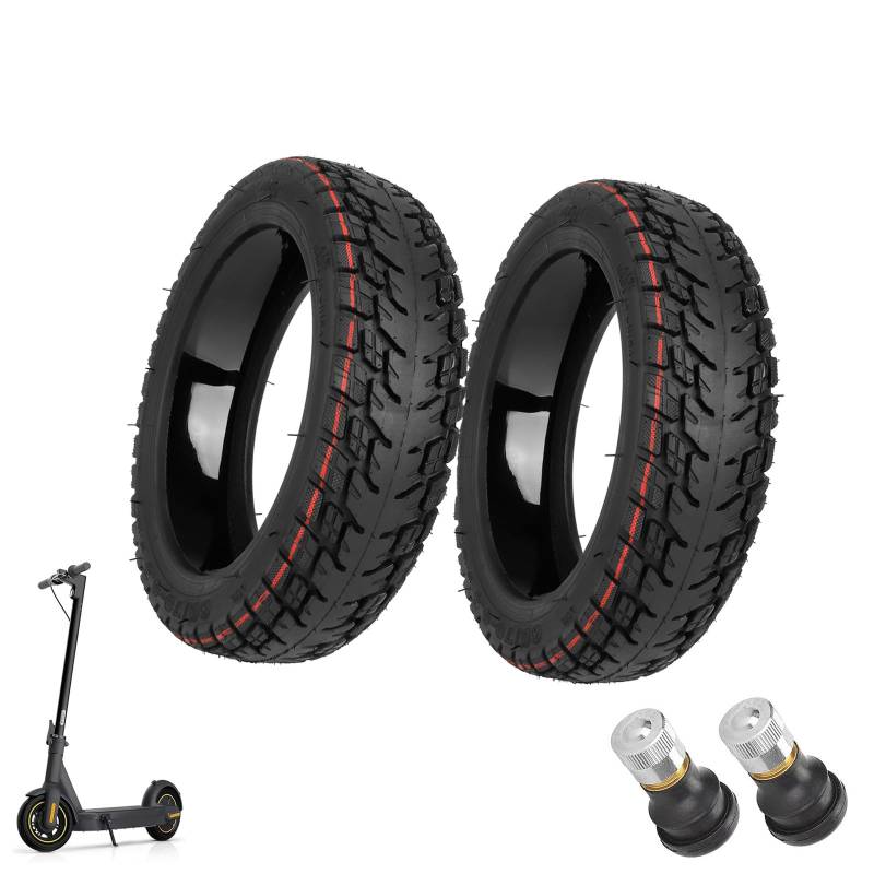 10 Zoll Reifen Tubeless für Ninebot Max G30, 2 PCS 60/70-6,5 Verdickt Selbstreparierender Ersatzräder für Segway Ninebot Max G30 / G30D 2 / G30E 2 / G30P / G30LP / F40 Elektroroller Offroad Reifen von HAMON