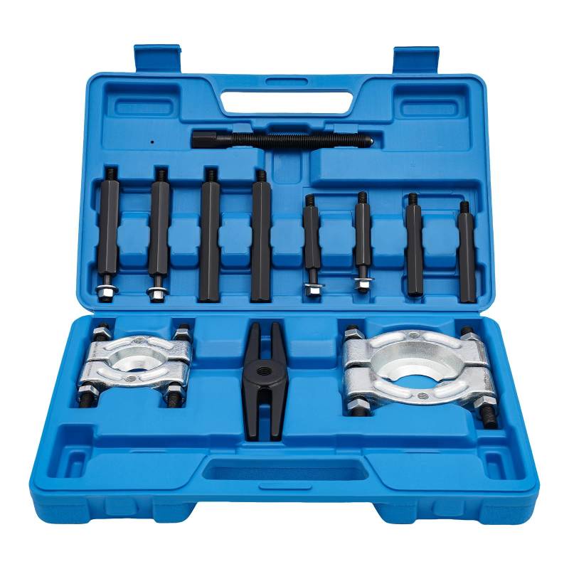 HANGKAI Universal Radlager Werkzeug Set mit Aufbewahrungskoffer Radlager Abzieher Set Radlagerwerkzeug für Autowerkstätten Privaten Auto DIY (12Pcs Blau) von HANGKAI