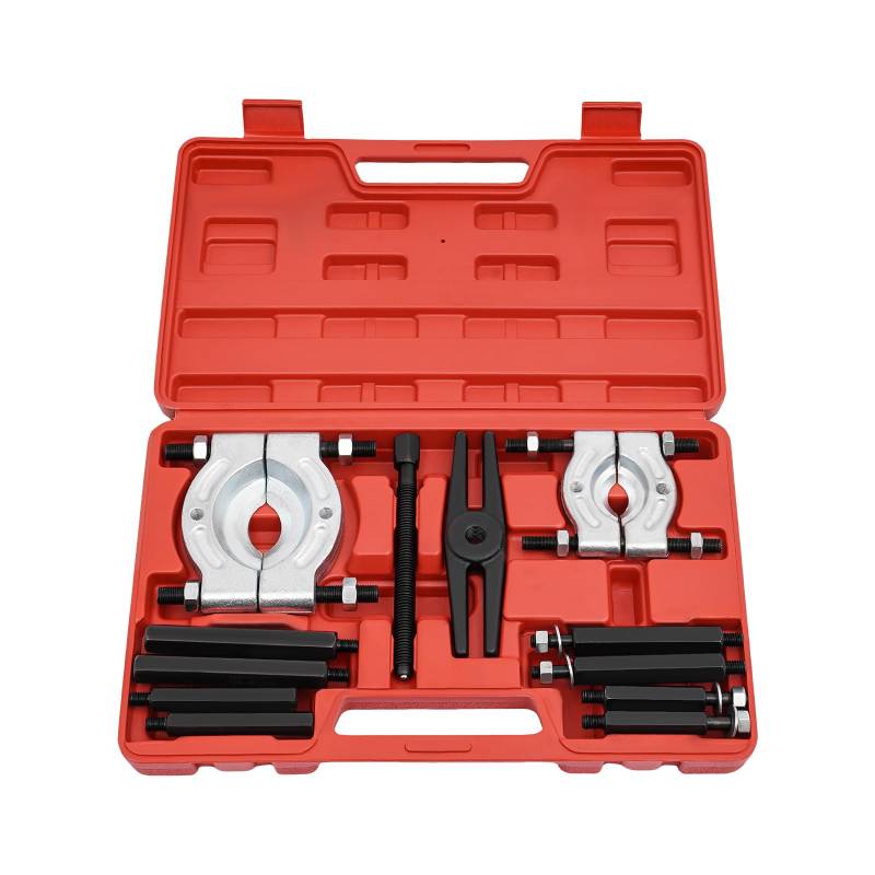 HANGKAI Universal Radlager Werkzeug Set mit Aufbewahrungskoffer Radlager Abzieher Set Radlagerwerkzeug für Autowerkstätten Privaten Auto DIY (12Pcs Rot) von HANGKAI