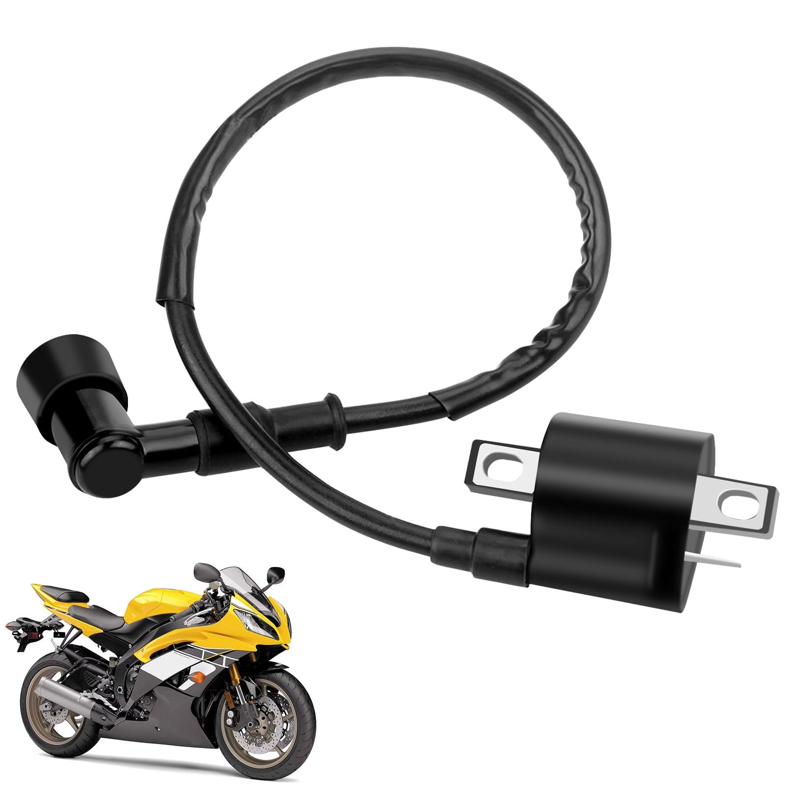 HANIUTTY Motorrad-Zündspule, Motor Zündspule Zündspule Roller, ATV Zündspule Racing Zündspule ATV Zündspule Ersatz, Box DC Ignition Zündspule für 150CC 200CC 250CC ATV Roller Moped Go-Kart von HANIUTTY