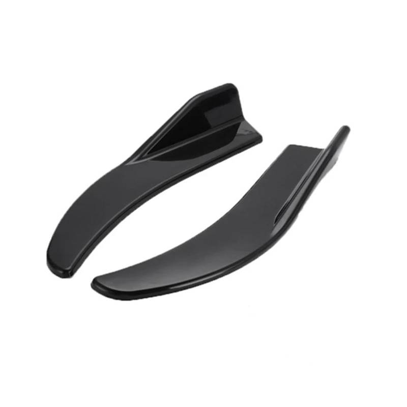 HANKAER Diffusor Splitter Frontspoiler 1 Paar Auto Bumper Spoiler Vorne Hinten Lip Anti-kollision Universal Auto Seite Rock Für Toyota Seite Canards Splitter Frontspoiler (Color : Schwarz) von HANKAER