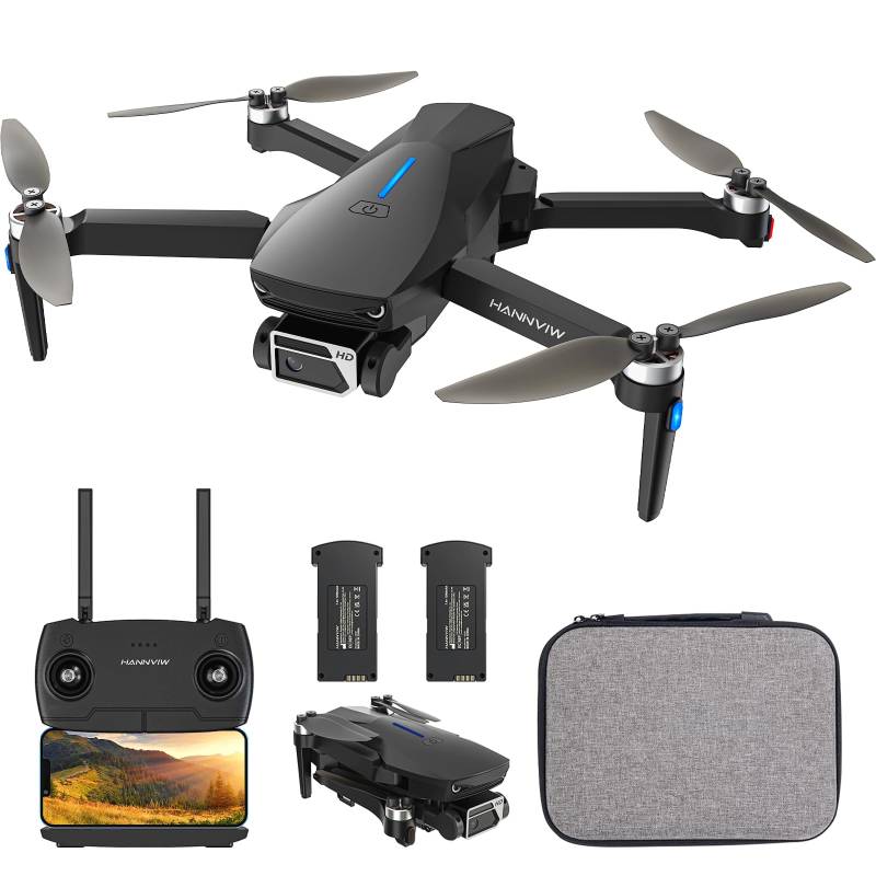 HANNVIW H220 GPS Drohne mit Kamera 4k für Erwachsene, Unter 249g, RC Quadrocopter 5G FPV übertragung, Bürstenloser Motor, Langstrecke, Smart Return, Spot-Modus, Follow-Modus für Anfänger von HANNVIW