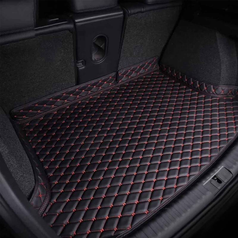 Kofferraum Schutzmatte für Haval H3 2009-2012, Kofferraumwanne Schutzmatte wasserdichte Antirutschmatte Innenraum Zubehör,Black-Red-1 von HANROOG