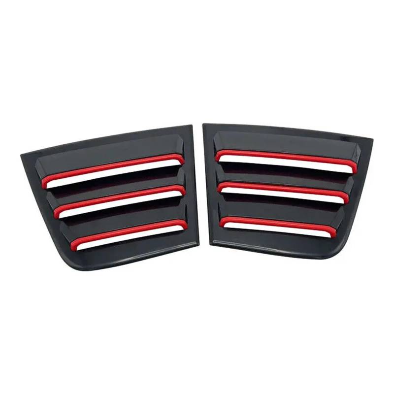 HANZOU Auto-Hecklamellen-Fensterabdeckungs-Ordnungsaufkleber, passend for Dodge, Charger 2011–2021, blinde Entlüftungsschaufel, ABS-Kohlefaser-Zubehör, Seitenverschluss Lüftungsschlitze der hinteren S von HANZOU