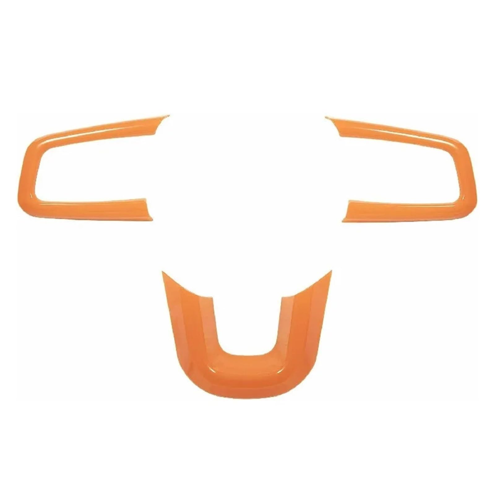 HANZOU Auto Lenkrad Panel Dekoration Abdeckung Trim Fit for 2018 Jeep Wrangler JL JLU & 2020 + Moulding Aufkleber Aufkleber für das Lenkrad(Orange) von HANZOU