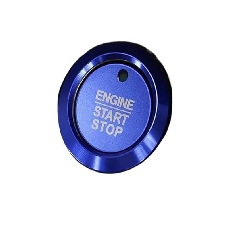 HANZOU Auto-Motor-Start-Stopp-Schalter-Tastenabdeckung, dekorative Zierleiste, passend for Ford, F150 Raptor 2015–2020 Zündknopf-Styling(Blue) von HANZOU