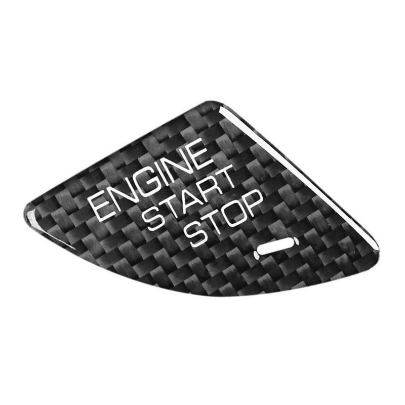 HANZOU Automotor-Start-Stopp-Tastenverkleidung, passend for Cadillac, ATS 2013–2019, Cadillac ATS-L 2014–2019, Kohlefaser Zündknopf-Styling(Carbon Fiber Black) von HANZOU