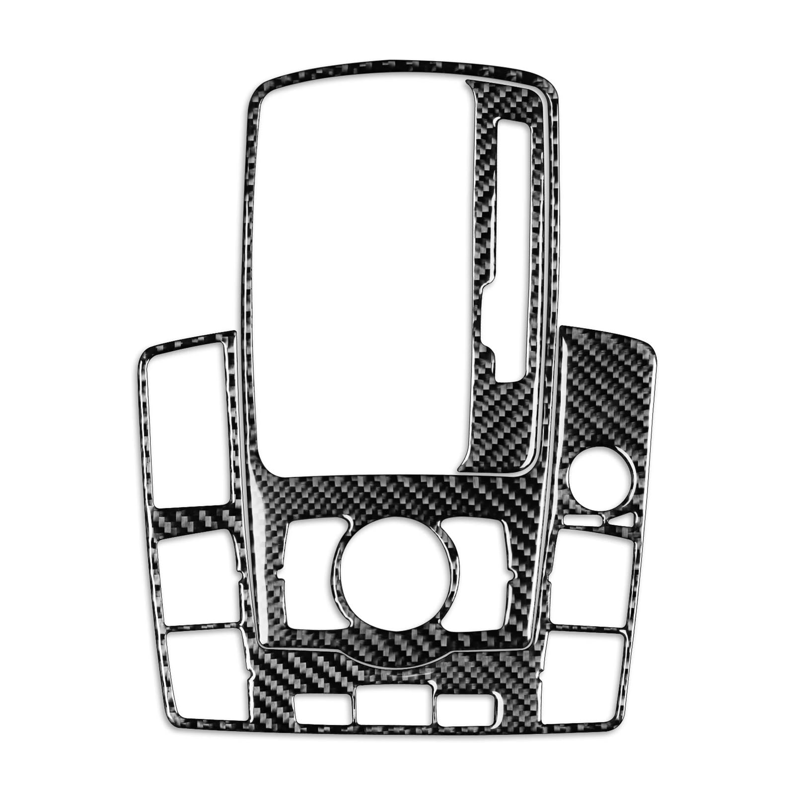 HANZOU Dekorationsaufkleber for Schalthebel-Bedienfeld, passend for Q7, 2007–2015, Autozubehör, Kohlefaser-Innenraum-Autoabdeckungs-Zierrahmen Aufkleber für die Mittelkonsole des Autos(Right drive han von HANZOU