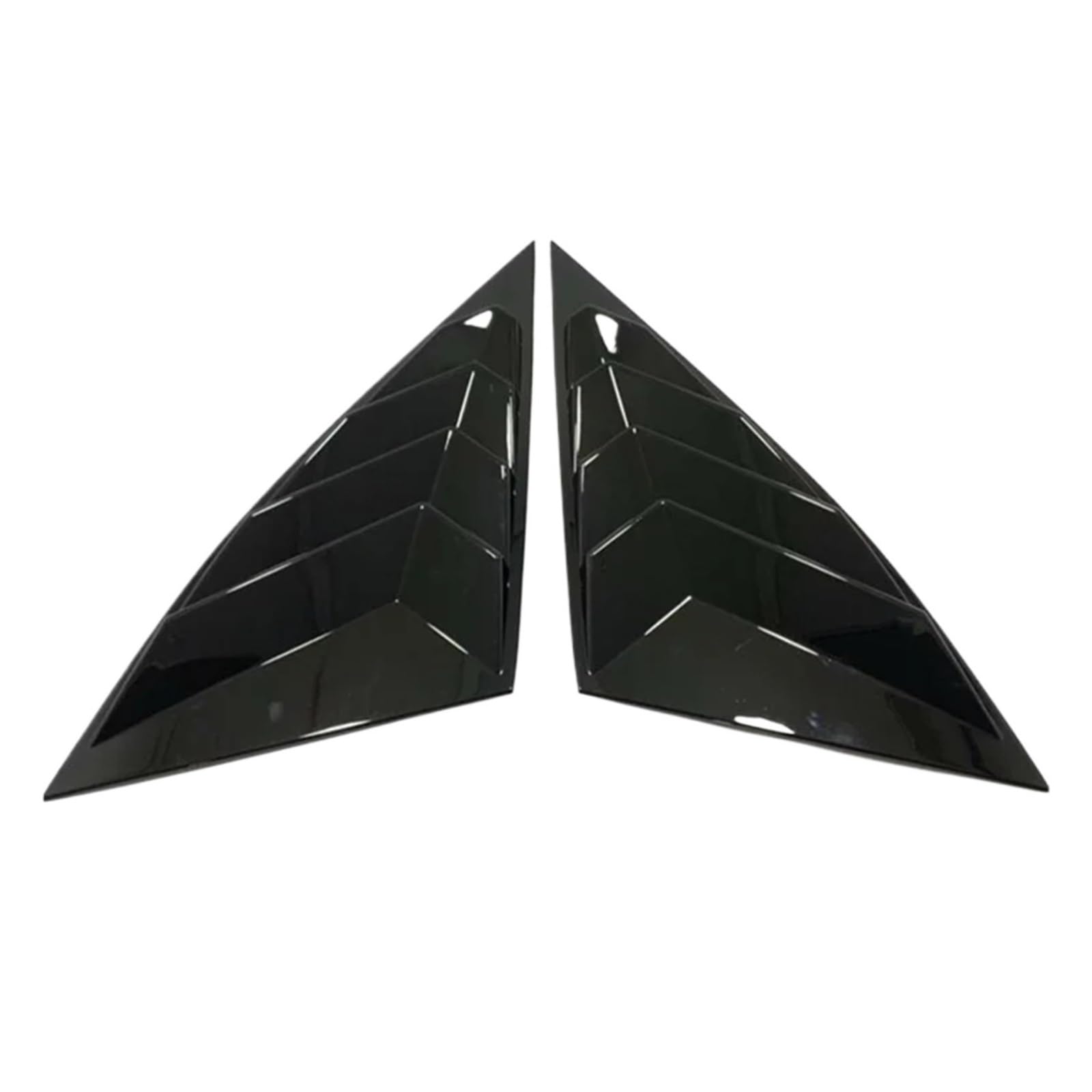 HANZOU Heckscheiben-Entlüftungsklappen-Abdeckungsblende, passend for Hyundai, Tucson NX4 2021–2023, Autozubehör, Schwarz Lüftungsschlitze der hinteren Seitenfenster(Gloss black) von HANZOU