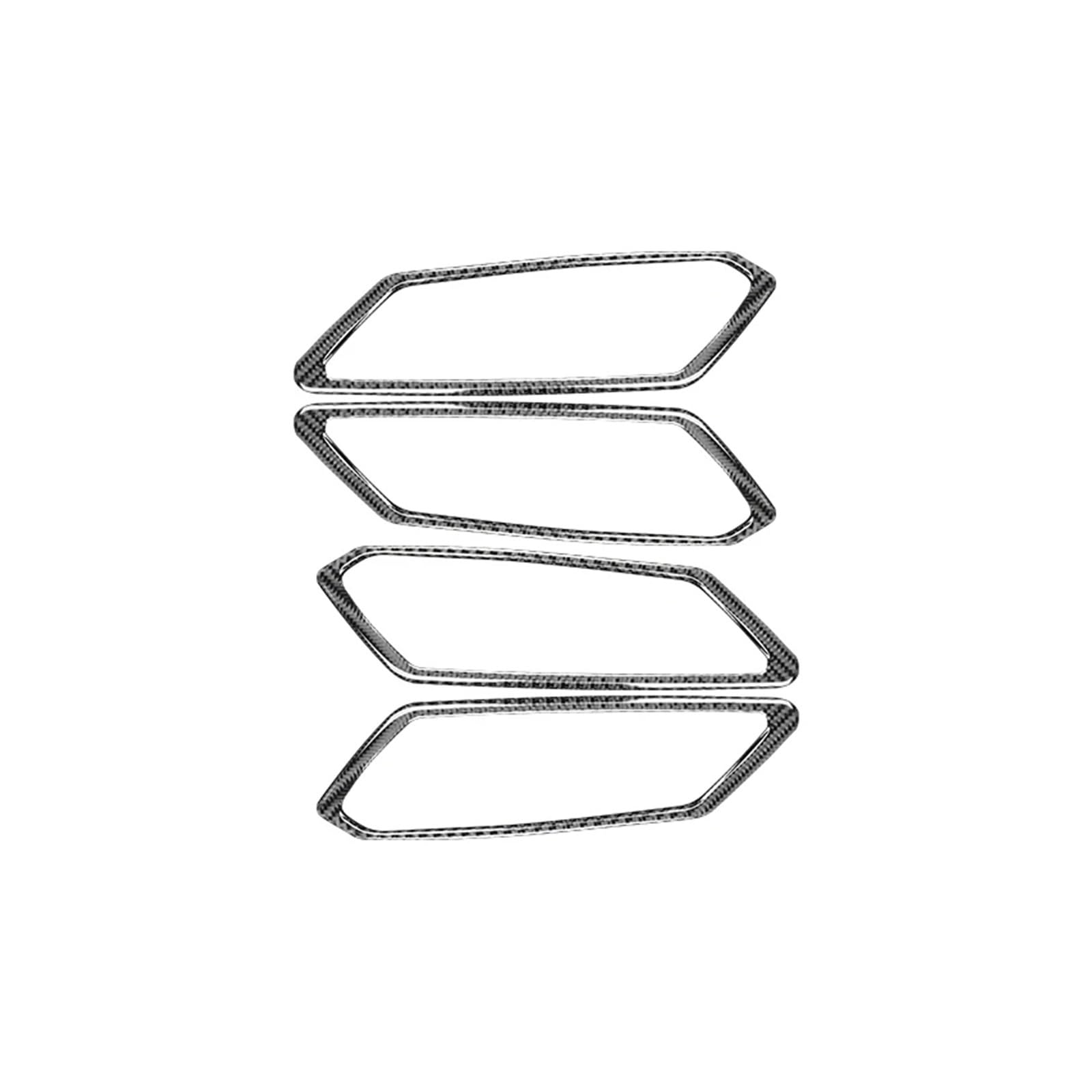 HANZOU Innentürgriff-Zieraufkleber, passend for BMW, 3er G20 G28 2019–2020, Zubehör, Kohlefaser, Auto-Innenverkleidung, Rahmendekoration Innenverkleidung für Türgriffe Fensterpaneele ﻿(Black) von HANZOU