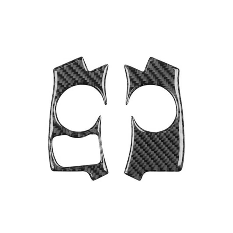HANZOU Lenkradknopf-Panel-Abdeckungsverkleidung passend for Lexus CT 2011-2017, Aufkleber, dekoratives Kohlefaser-Zubehör Aufkleber für das Lenkrad von HANZOU