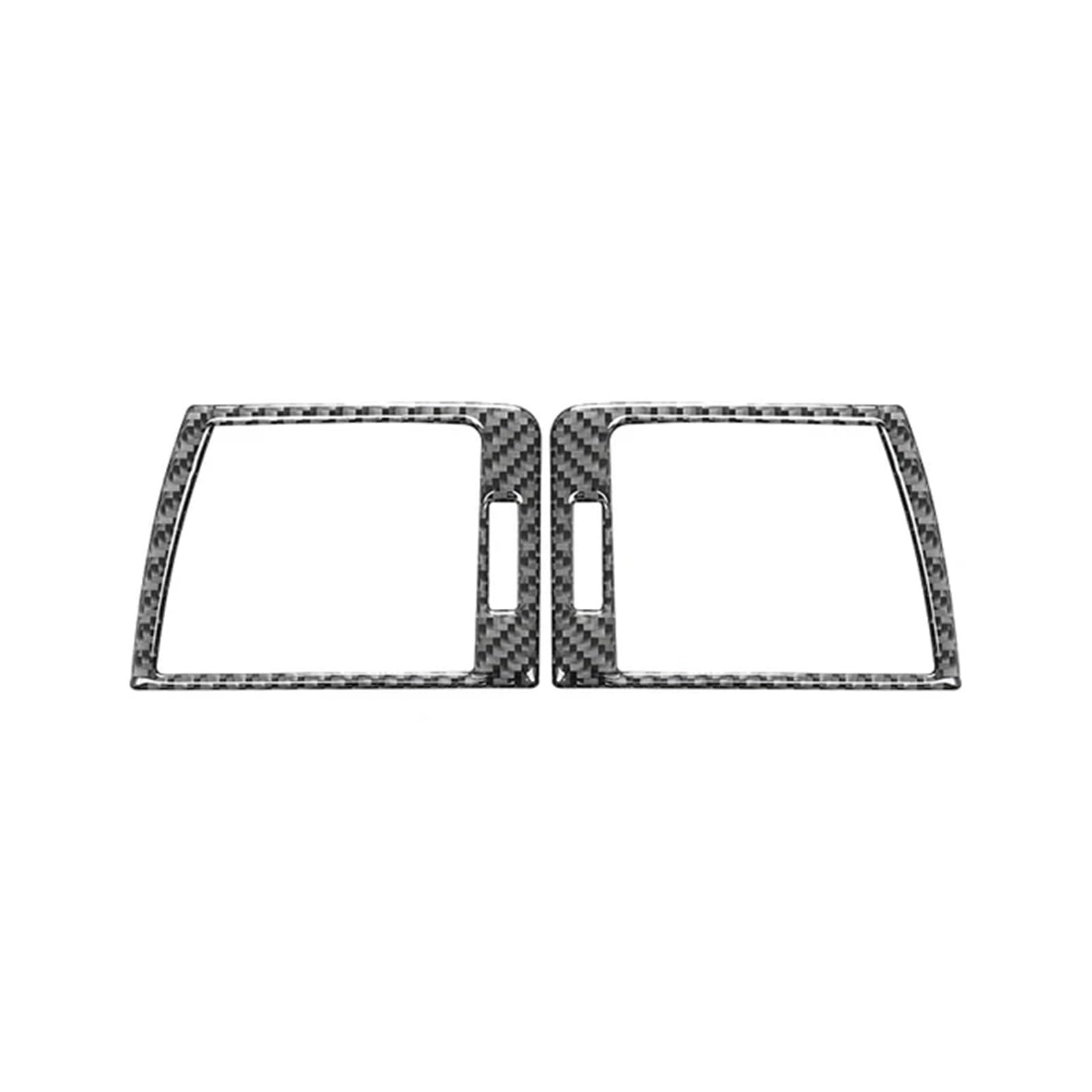 HANZOU Lüftungsschlitze Zierrahmen-Abdeckungsaufkleber, passend for BMW, 3er E46 1999–2004, Zubehör, Kohlefaser-Auto-Armaturenbrett links und rechts Aufkleber für die Abdeckung zentralen Lüftungsschl( von HANZOU