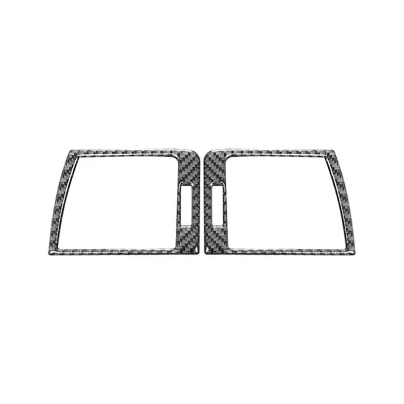 HANZOU Lüftungsschlitze Zierrahmen-Abdeckungsaufkleber, passend for BMW, 3er E46 1999–2004, Zubehör, Kohlefaser-Auto-Armaturenbrett links und rechts Aufkleber für die Abdeckung zentralen Lüftungsschl( von HANZOU