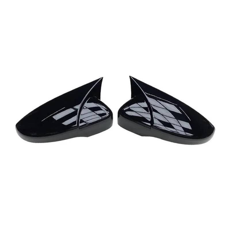 HANZOU Rückspiegel-Ochsenhorn-Abdeckkappe, passend for Scirocco, passend for PASSAT, Käfer 2009–2018, Kohlefaser-Türseitenflügel-Autozubehör Gehäuse des Rückspiegels(1 pair black) von HANZOU