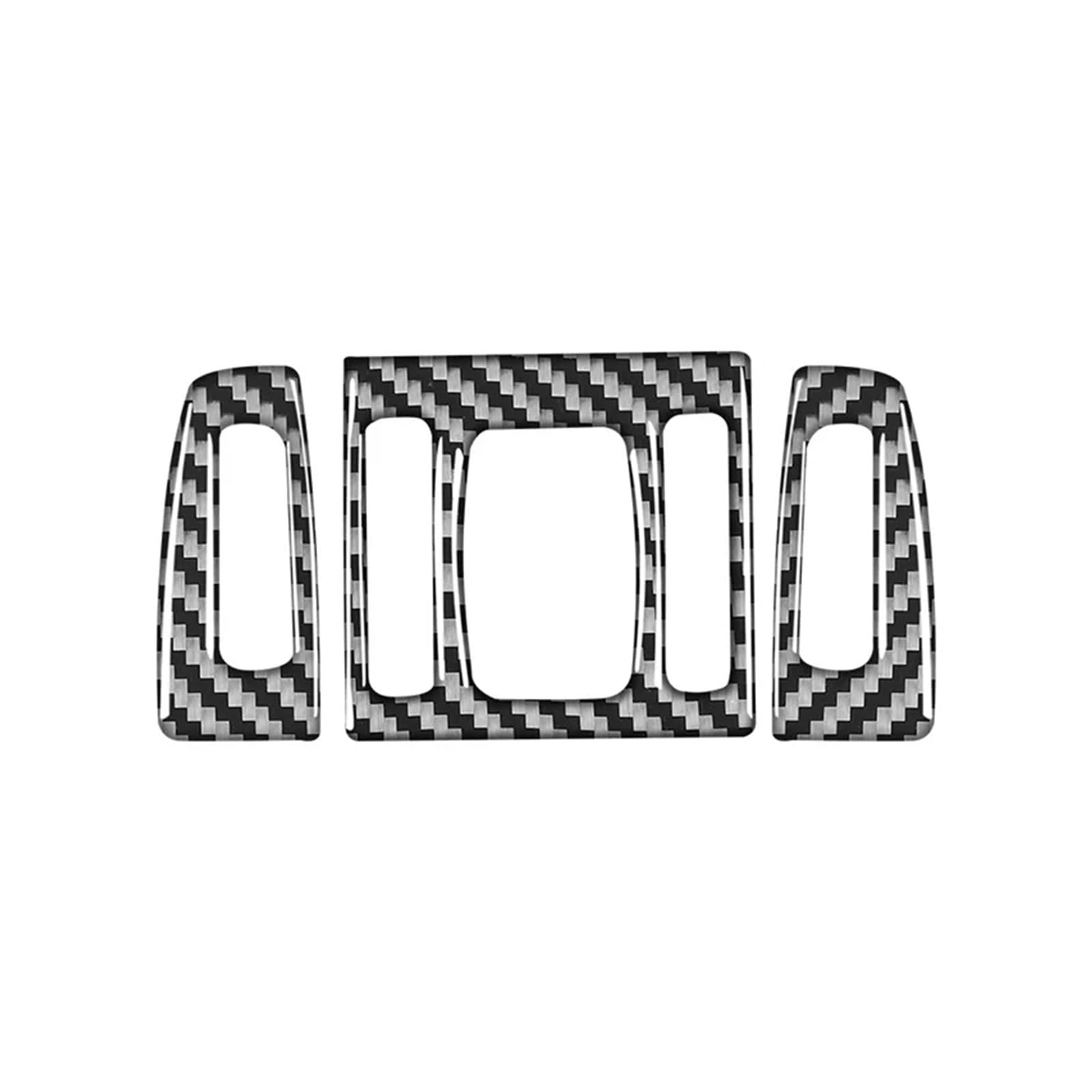 HANZOU Zentraler Luftauslass-Einstellschalter-Zierrahmen-Aufkleber, passend for BMW, 5er GT5 F07 2010–2017, Zubehör, Kohlefaser-Autoinnenraum Aufkleber für die Abdeckung zentralen Lüftungsschl von HANZOU