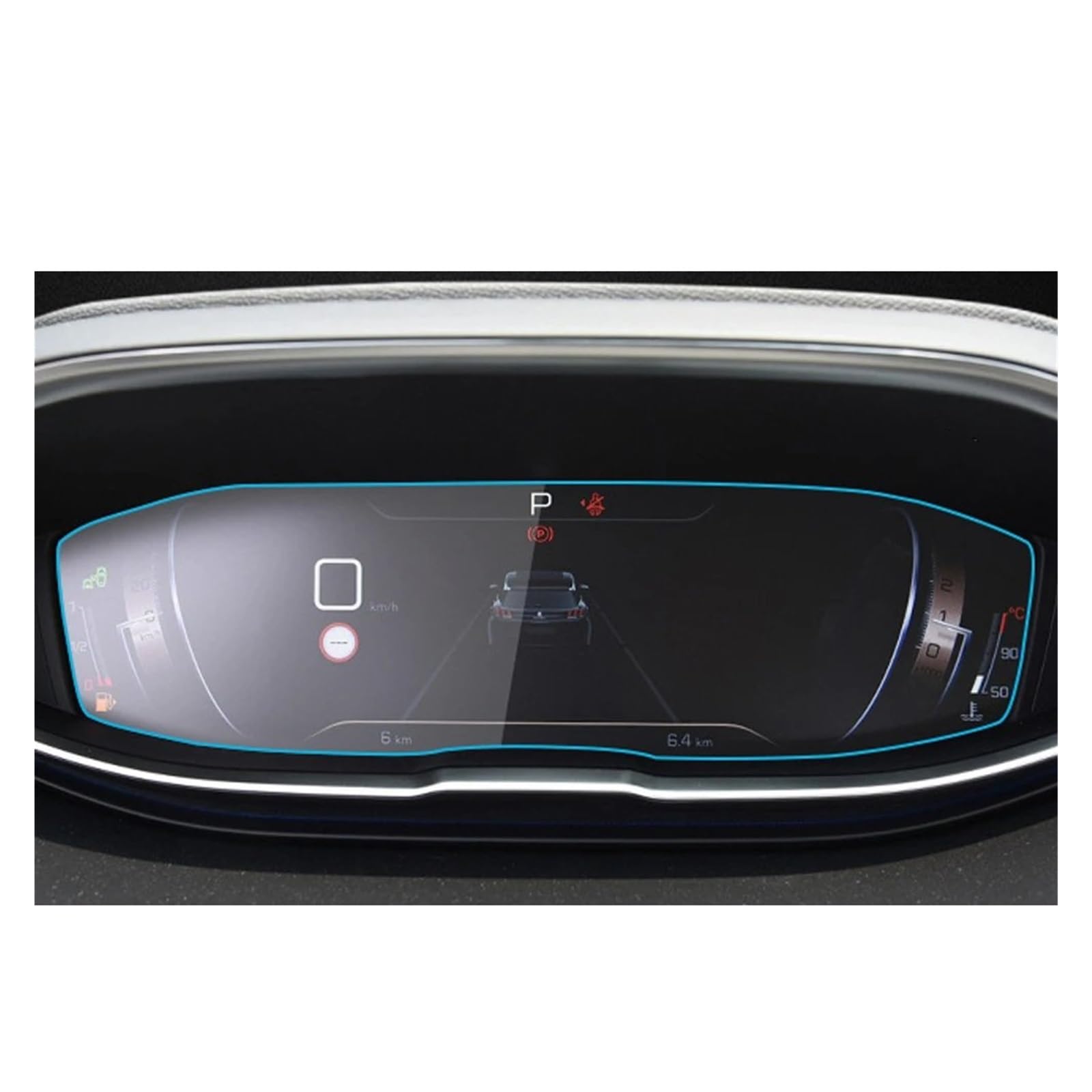 Auto Innenzubehör Für Peugeot 3008 5008 3008GT 4008 2017 2018 2019 Auto GPS Navigation Displayschutzfolie Aus Gehärtetem Glas Auto Zierleiste(12.3inch) von HAOTE