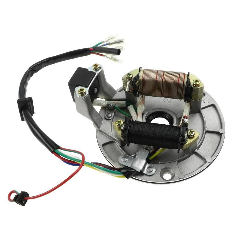 HAOTE Stator Spule Zündung Stator Magneto Platte Spule Für 50cc 70cc 90cc 110cc 125cc Dirt Bike Für ATV Go Kart XR50 Für SDG Für SSR 107 110 125 CC Zündung Lichtmaschine Stator von HAOTE