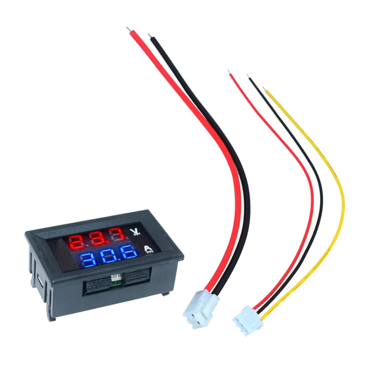 HAPINARY 1 PC 10A Digitaler Voltmeter Ammeter Für Auto DC Spannung Und Strom Tester Panel Messgerät Mit Dualer Anzeige + Zufällige Kabelfarbe KFZ Elektrik von HAPINARY