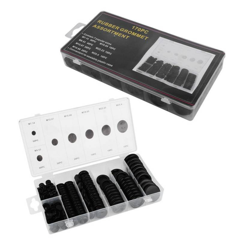 HAPINARY 170 1 Dichtungsringe Sortiment Kit Gummi Isolation Dichtungen Für Auto Klimaanlage Kompressor Ersatzteile Für Fahrzeugreparatur Inklusive Gummistopfen Und Unterlegscheiben von HAPINARY