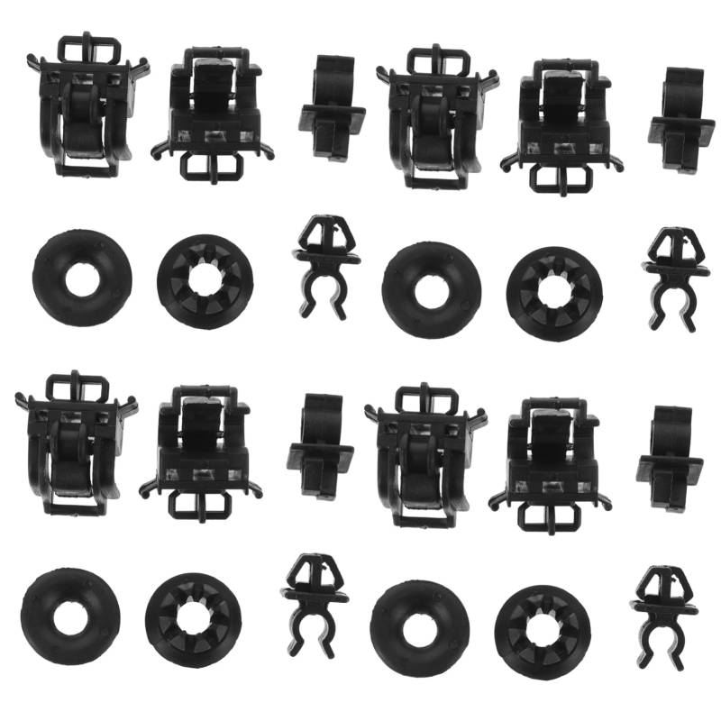 HAPINARY 20 Sets Motorhaubenstrebe Autoteile Stangenklemmen Autozubehör Motorabdeckungshalter Stangenclip Haubenstütze Stangenhalter Motorhaubenstrebe Montagehalterung Für von HAPINARY