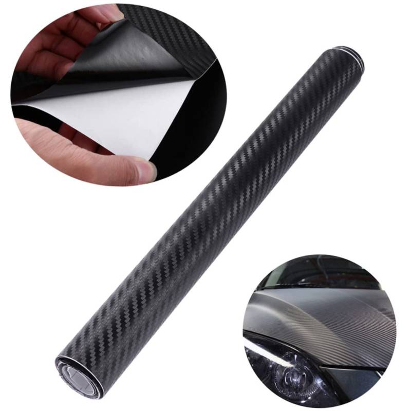 HAPINARY 3D Carbonfaser Folie Auto Aufkleber DIY Dekorationsfolie 127x20cm Fahrzeug Folierung Carbon Wrap Roll Auto Sticker Für Individuelle Gestaltung von HAPINARY