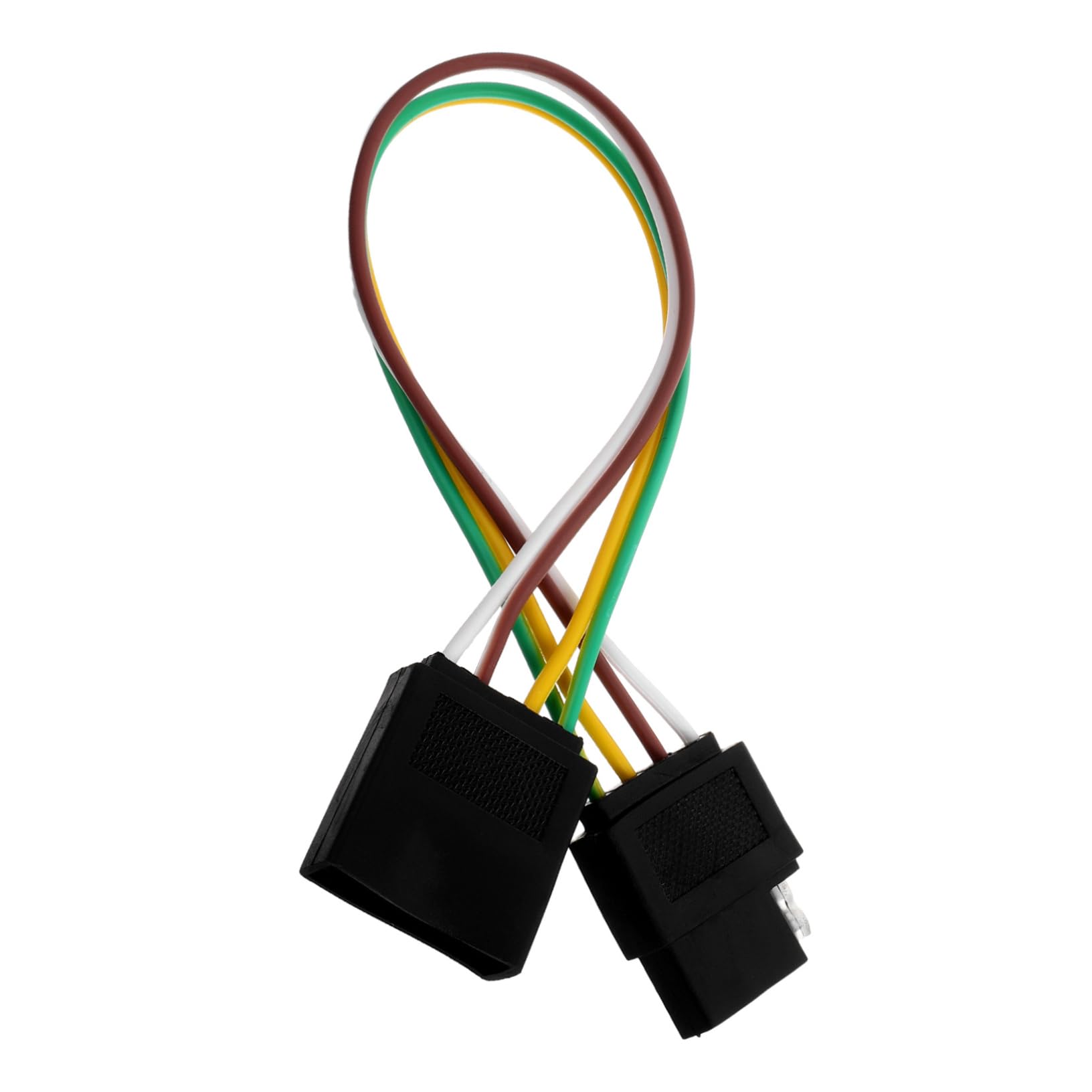 HAPINARY 4 Anhängerlinie Anhänger Reparaturteil Kabelbaumstecker Anhänger Lichtkabel Teile des Anhängerkabelbaums Anhängerstecker-kabelbaum Kabelbaum Für Schiffsanhänger Gummi Black von HAPINARY