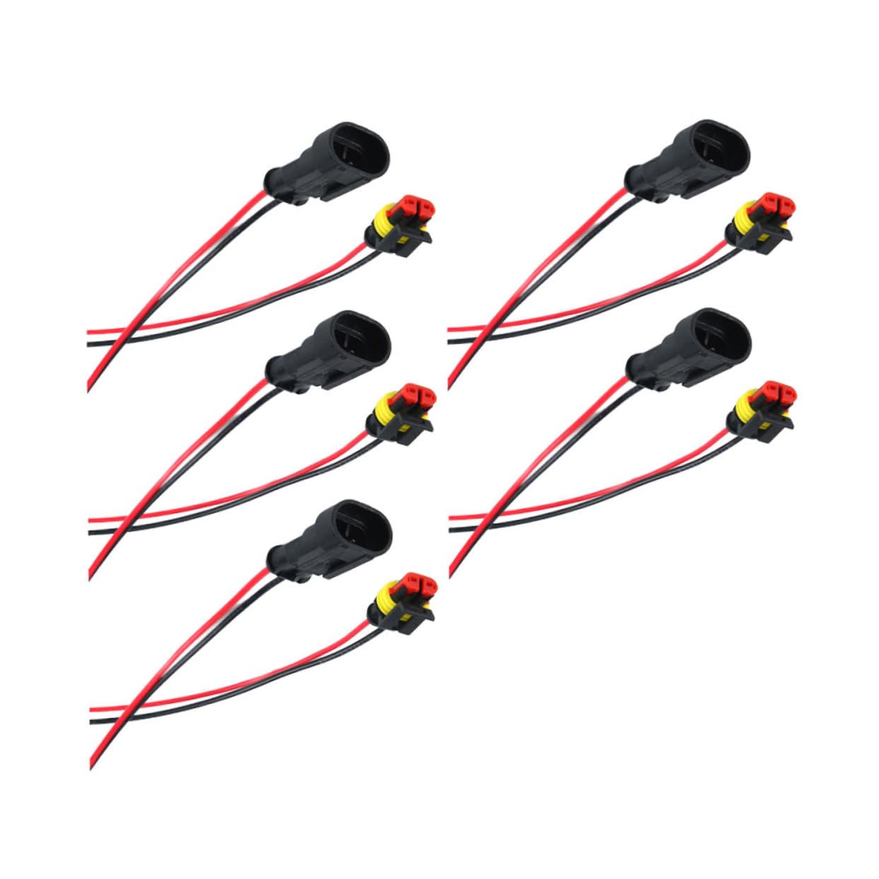 HAPINARY 5er Set Wasserdichte Elektrische Verbindungsstecker Mit Kabelbaum Für KFZ Plug & Play Für Zuverlässige Stromübertragung Ideal Für Outdoor Anwendungen von HAPINARY