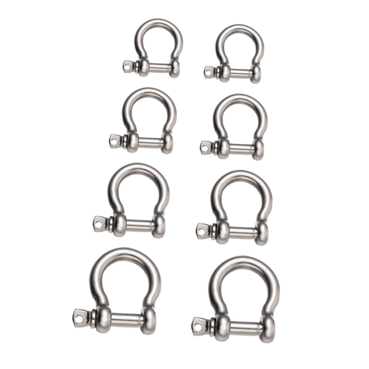 HAPINARY 8er Set Edelstahl D Förmige Und Förmige Shackles Robuste Metallabzeichen Für Heben Rigging Und Fahrzeugbergung 304 Edelstahl M5 M8 Jeweils von HAPINARY