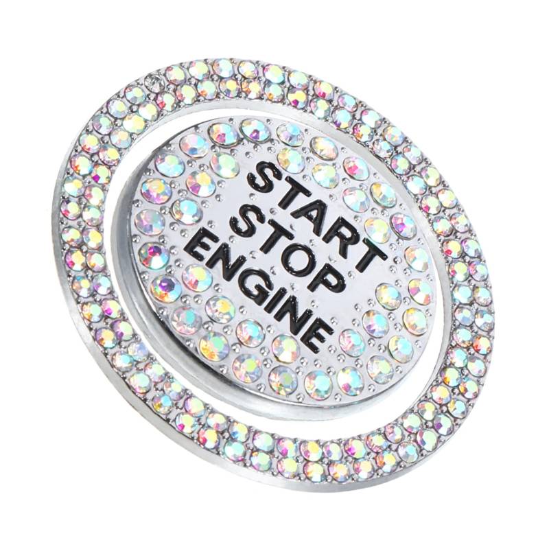 HAPINARY Bling Auto Startknopf Abdeckung Rhinestone Fahrzeug Zündknopf Schutzfolie Für Push to Start Systeme Glitzernde Dekoration Für Motorstarttasten Universal Einsetzbar von HAPINARY