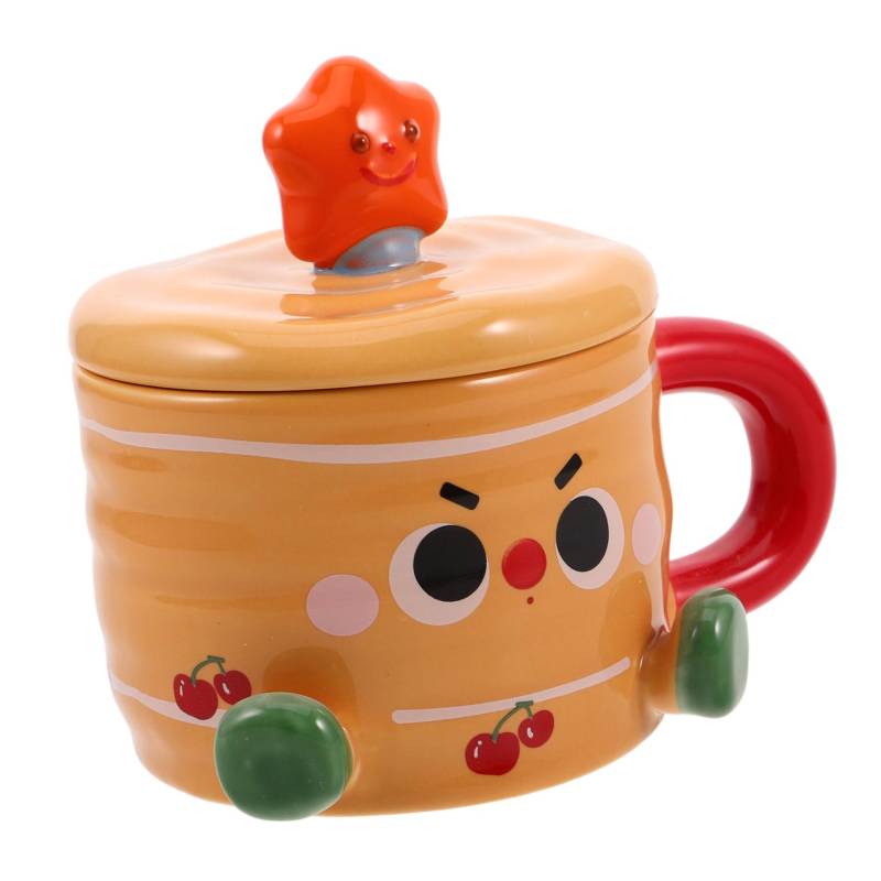 HAPINARY Keramikbecher Trinkbecher Aus Keramik Frühstückstasse Aus Keramik Milchteebecher Trinkbecher Für Wasser Kawaii Tassen Teetasse Aus Keramik Latte-Becher Aus Keramik Weißes Porzellan von HAPINARY