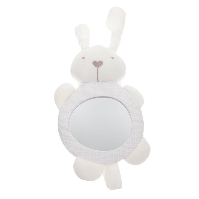 HAPINARY Zerrspiegel für kinderspielzeug Rear facing mirror Animal shape mirror spielzeuge kindersitz Hasenbabyspiegel spiegel Babysitze spiegeln Flanell Weiß von HAPINARY