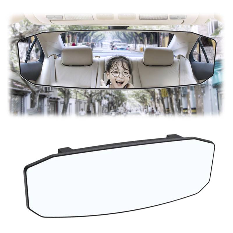 HAPPOW Rückspiegel Auto, Innenspiegel Auto, Große Vision Weitwinkel Panorama Auto Spiegel, Blendfreier Rückspiegel für Autos, SUVs, LKW(244x90mm) von HAPPOW